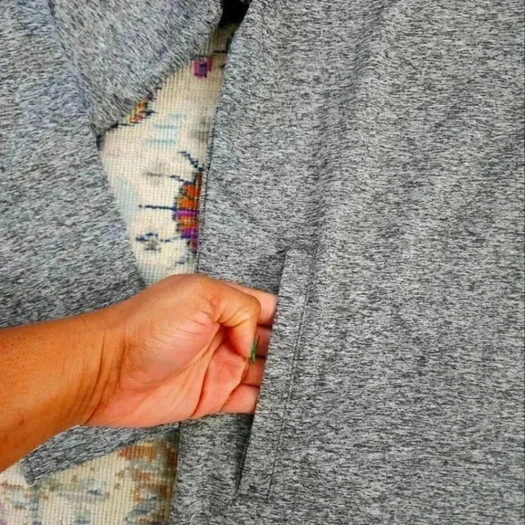 Frontier Supply Co Mens Grey Half Zip Pullover Athletic Shirt Long Sleeve, sz SM - Picture 7 of 12